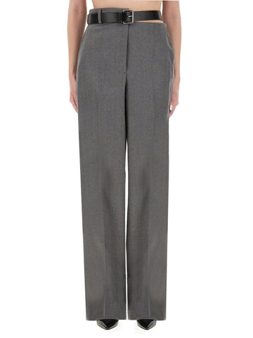 stella mccartney - FLANNEL PANTS WITH BELT
