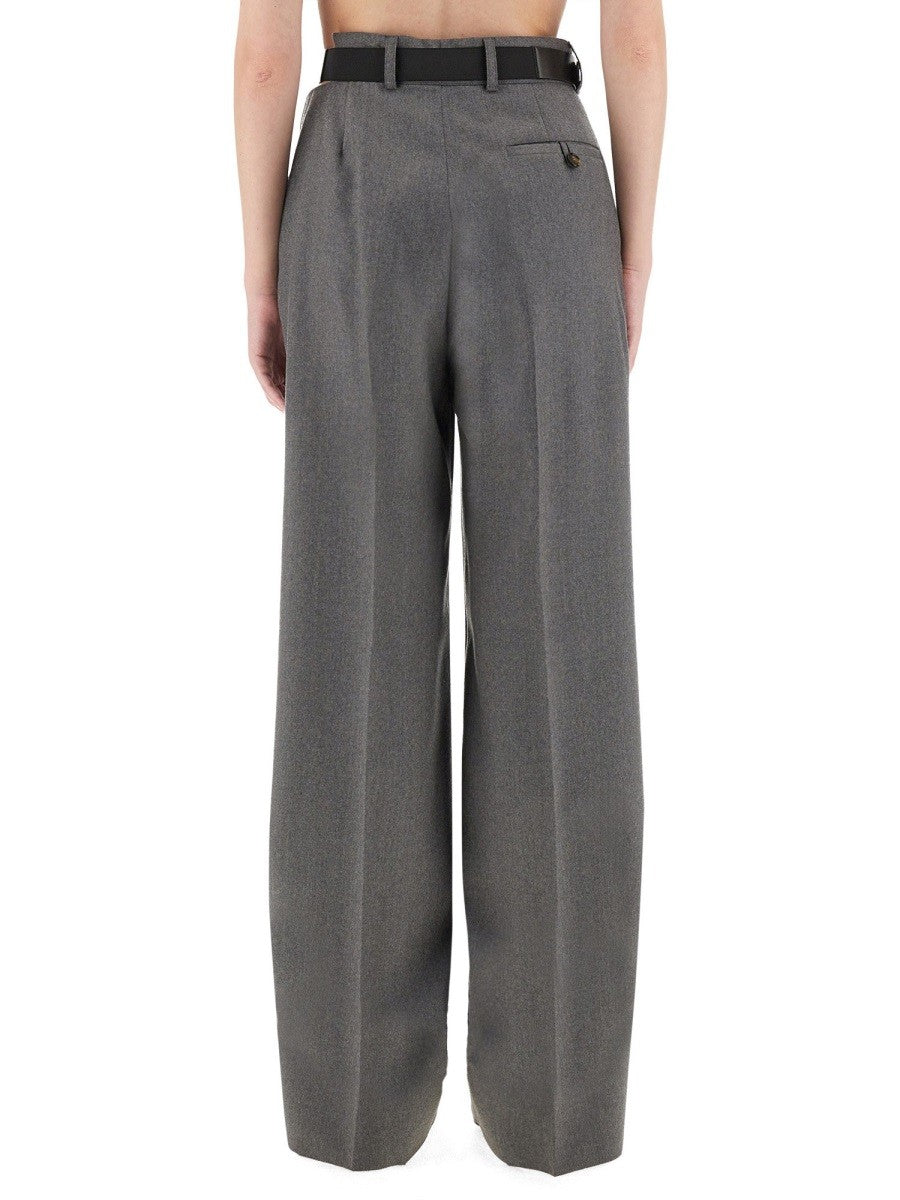 stella mccartney - FLANNEL PANTS WITH BELT