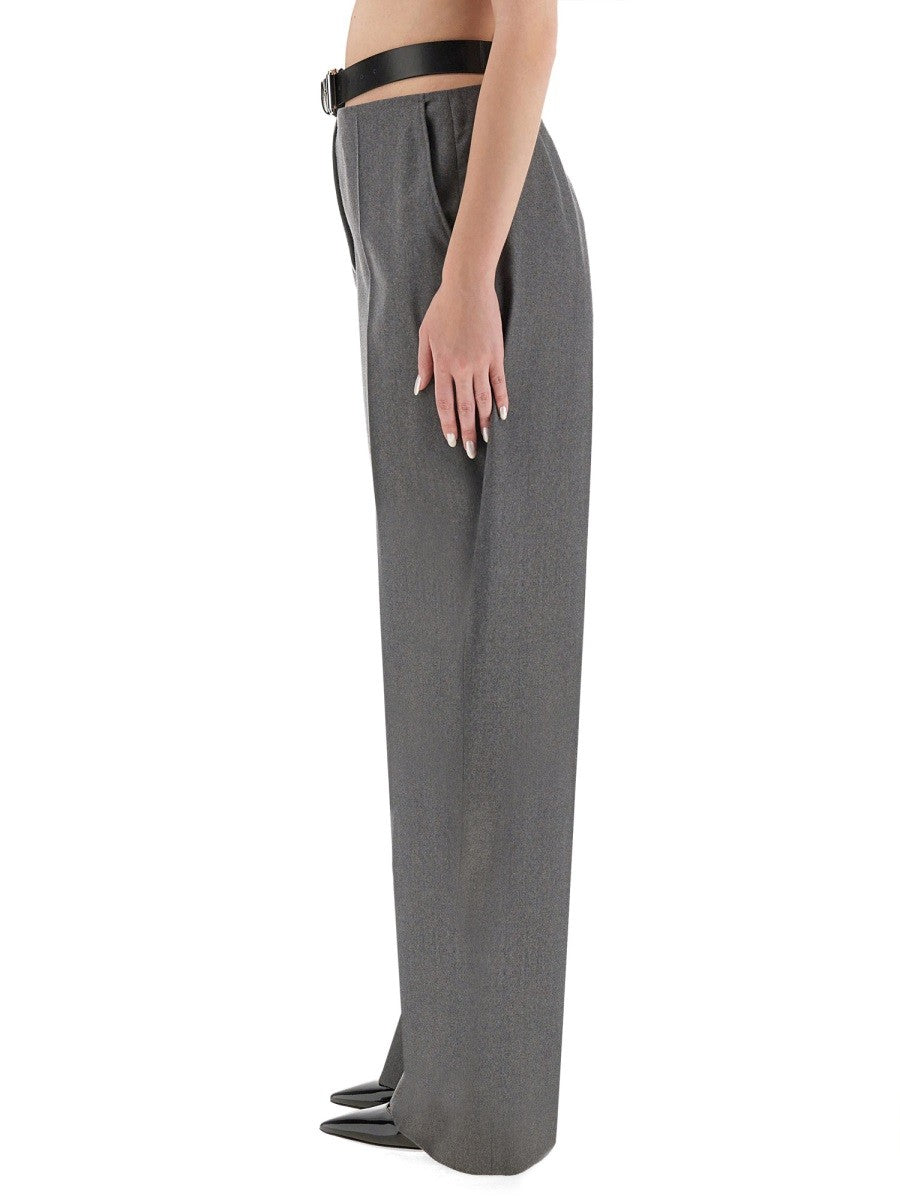 stella mccartney - FLANNEL PANTS WITH BELT