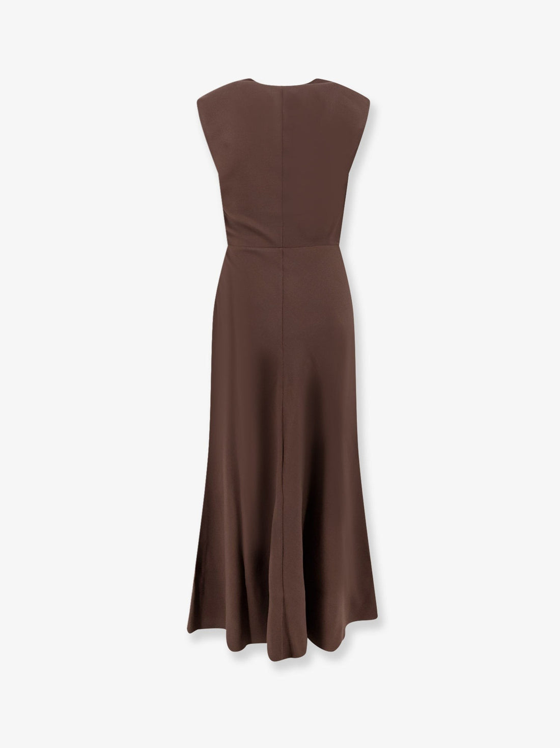 Brunello Cucinelli - Flared Twill Fluid virgin wool dress Chocolate