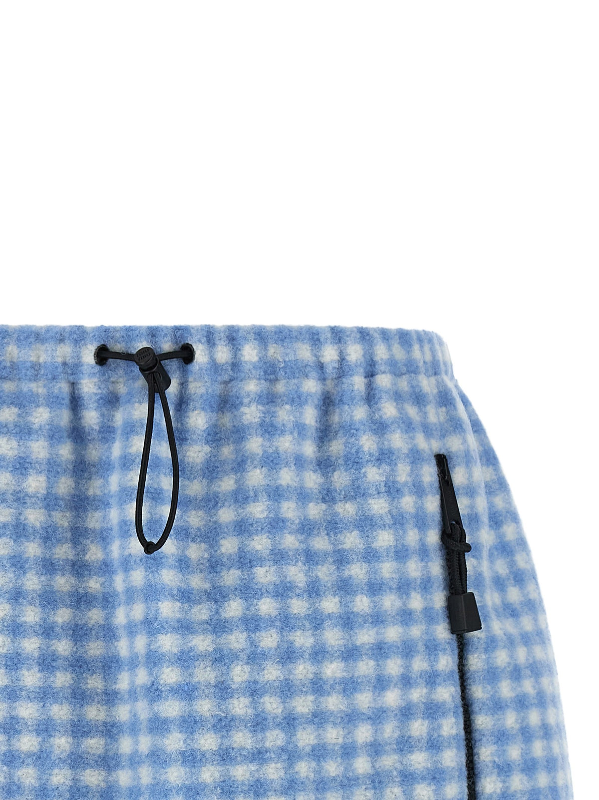 Miu Miu - Fleece-effect vichy skirt