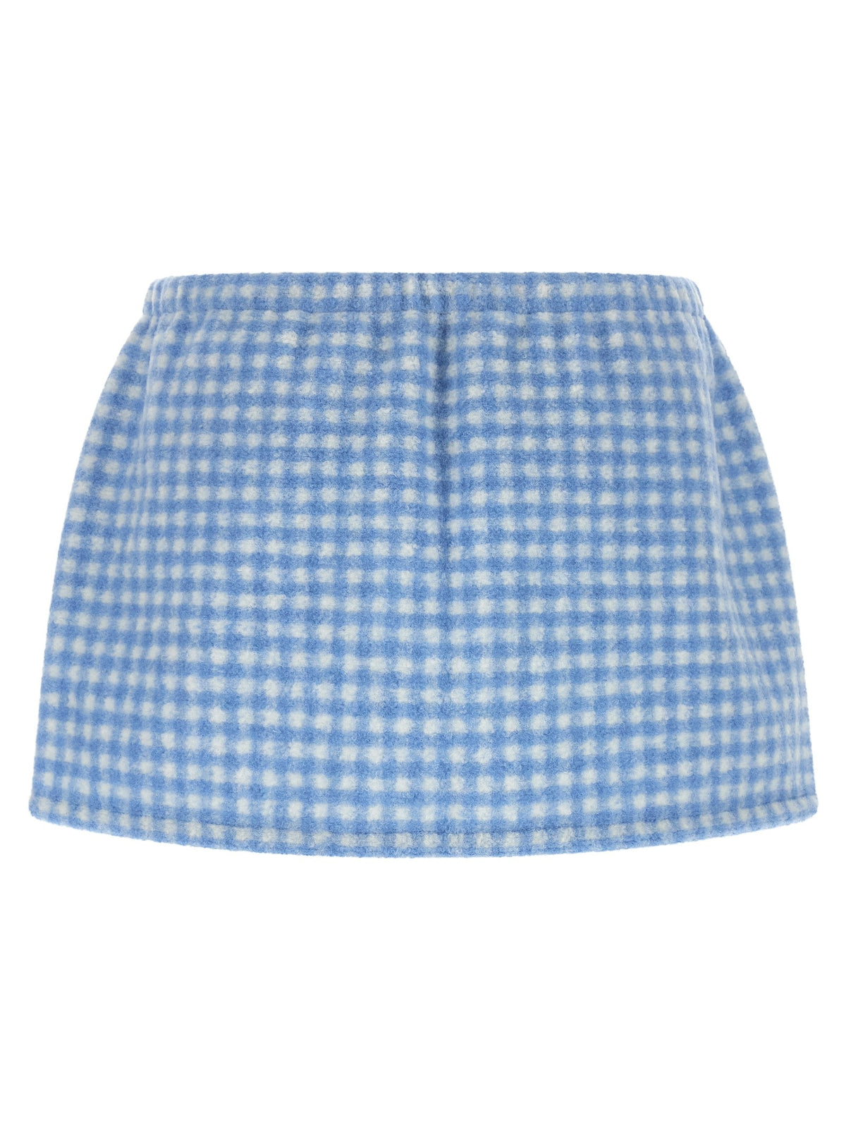 Miu Miu - Fleece-effect vichy skirt