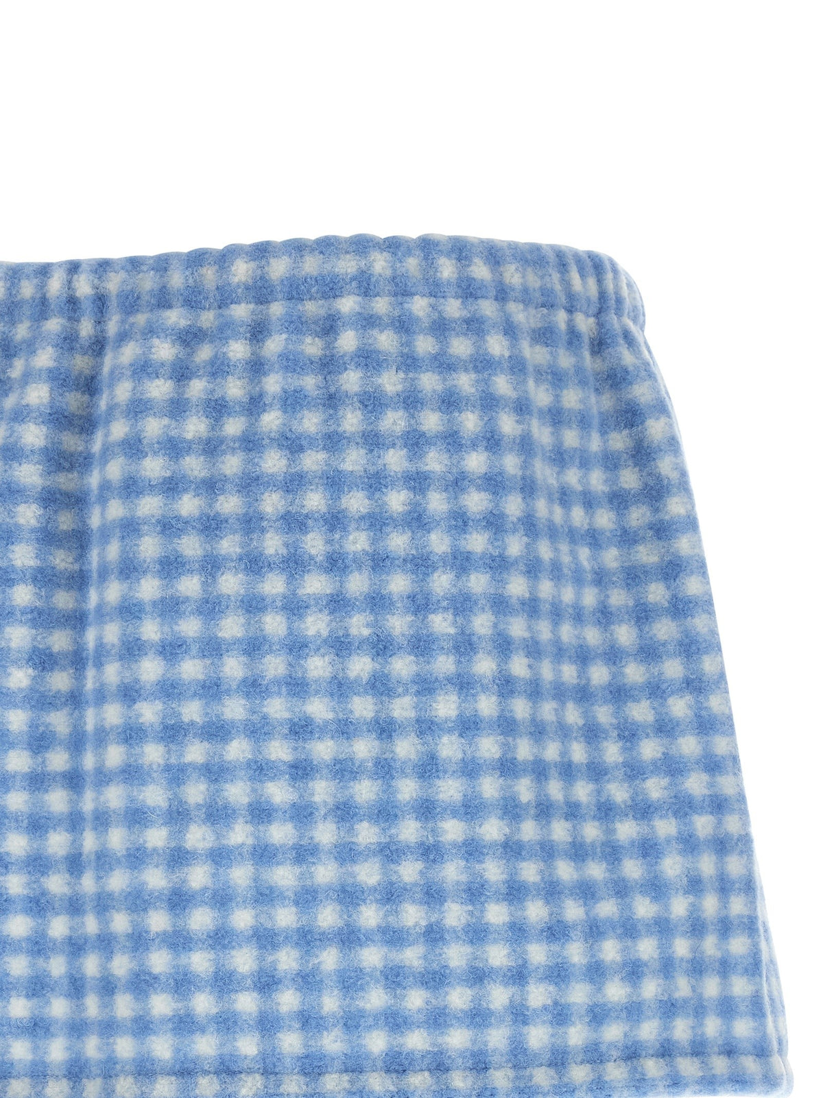 Miu Miu - Fleece-effect vichy skirt