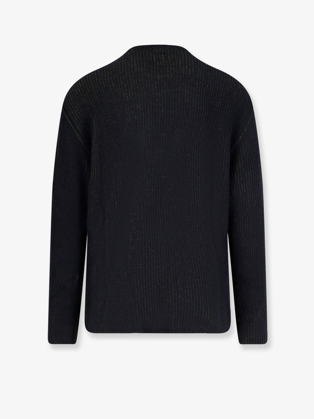Fleece knit ribbed sweater