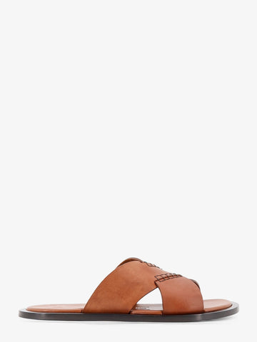LOEWE - Flex leather sandals with crisscross detail