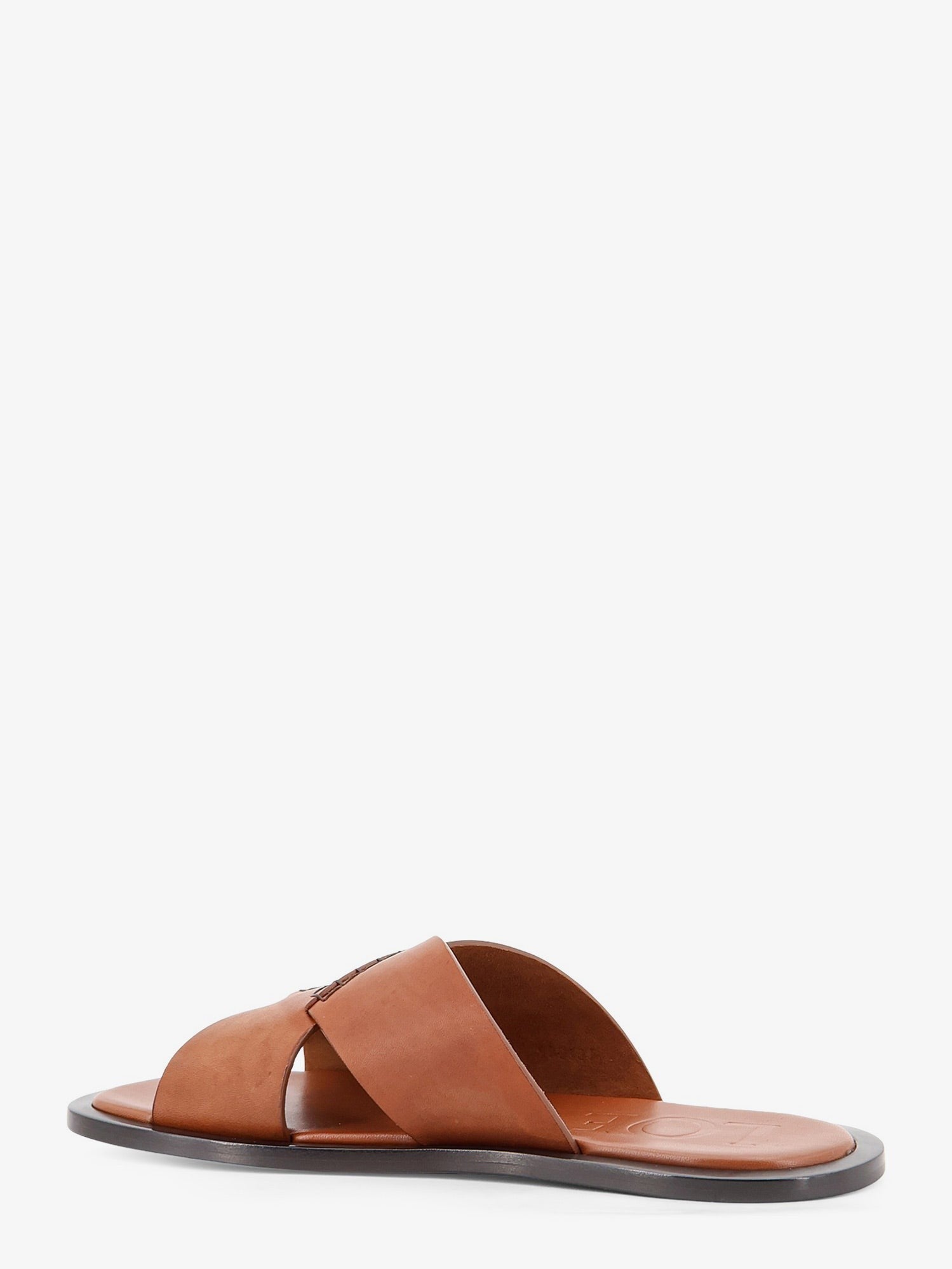 LOEWE - Flex leather sandals with crisscross detail