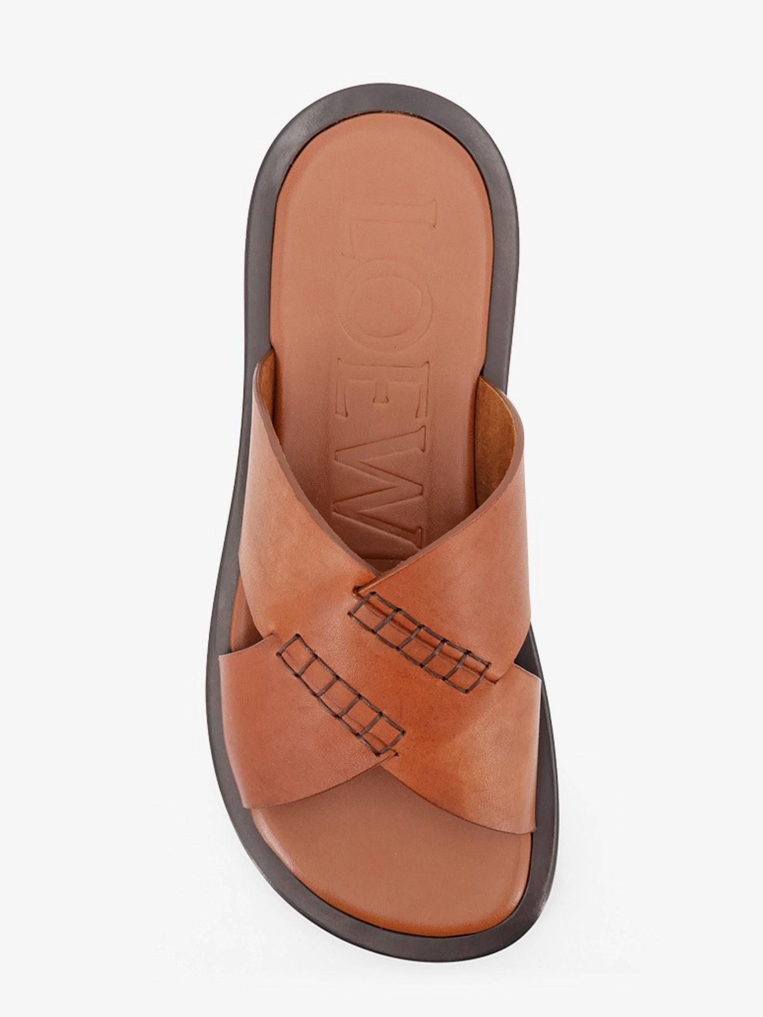 LOEWE - Flex leather sandals with crisscross detail