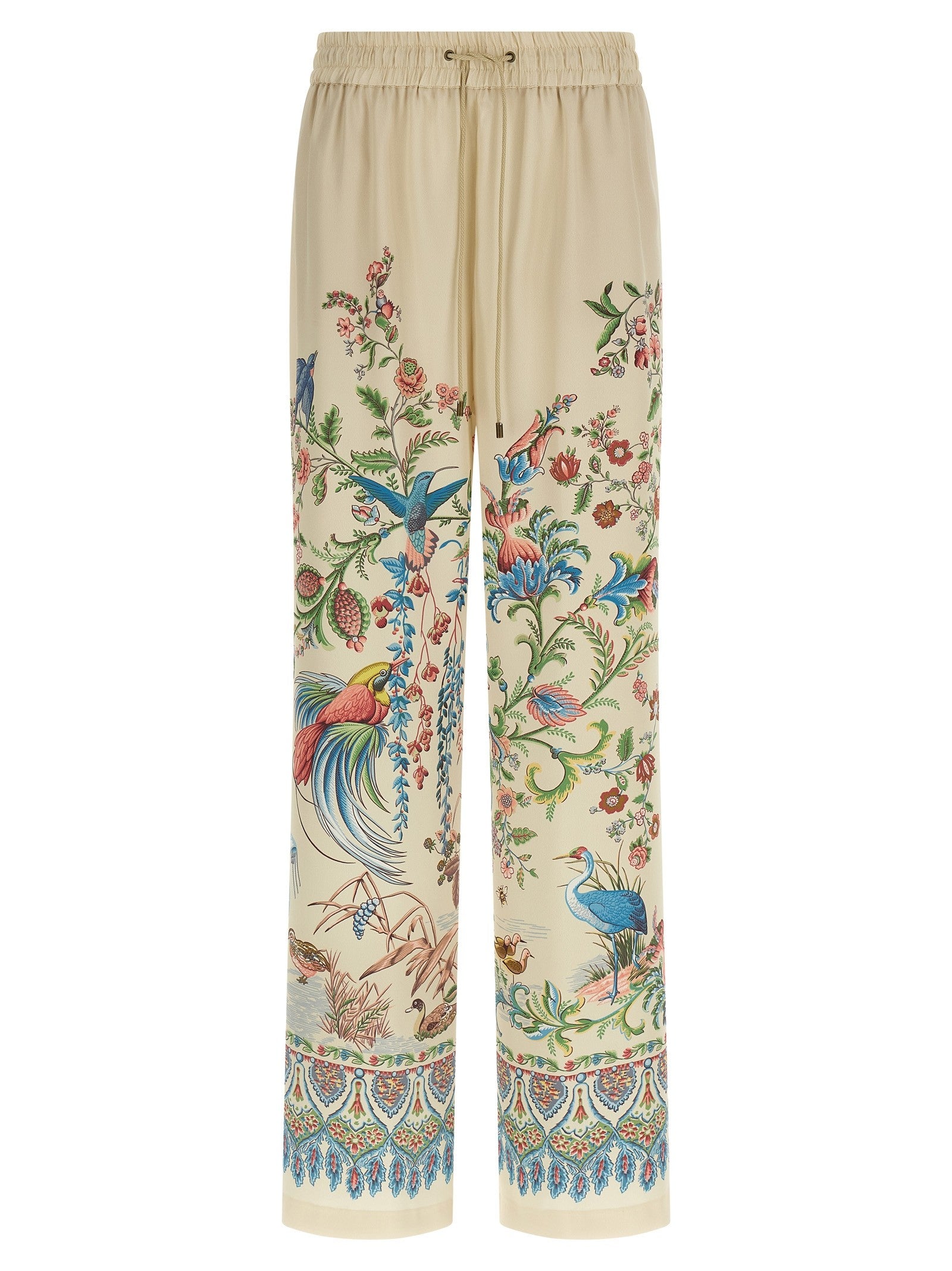 Etro - Flora and fauna printed trousers
