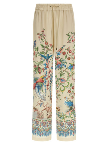 Etro - Flora and fauna printed trousers