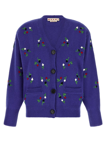 Marni - Floral embroidery cardigan