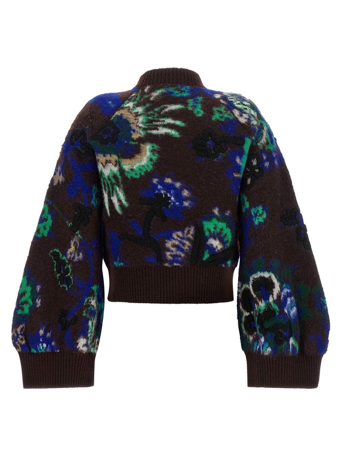 SACAI - Floral jacquard blouson Brown 2