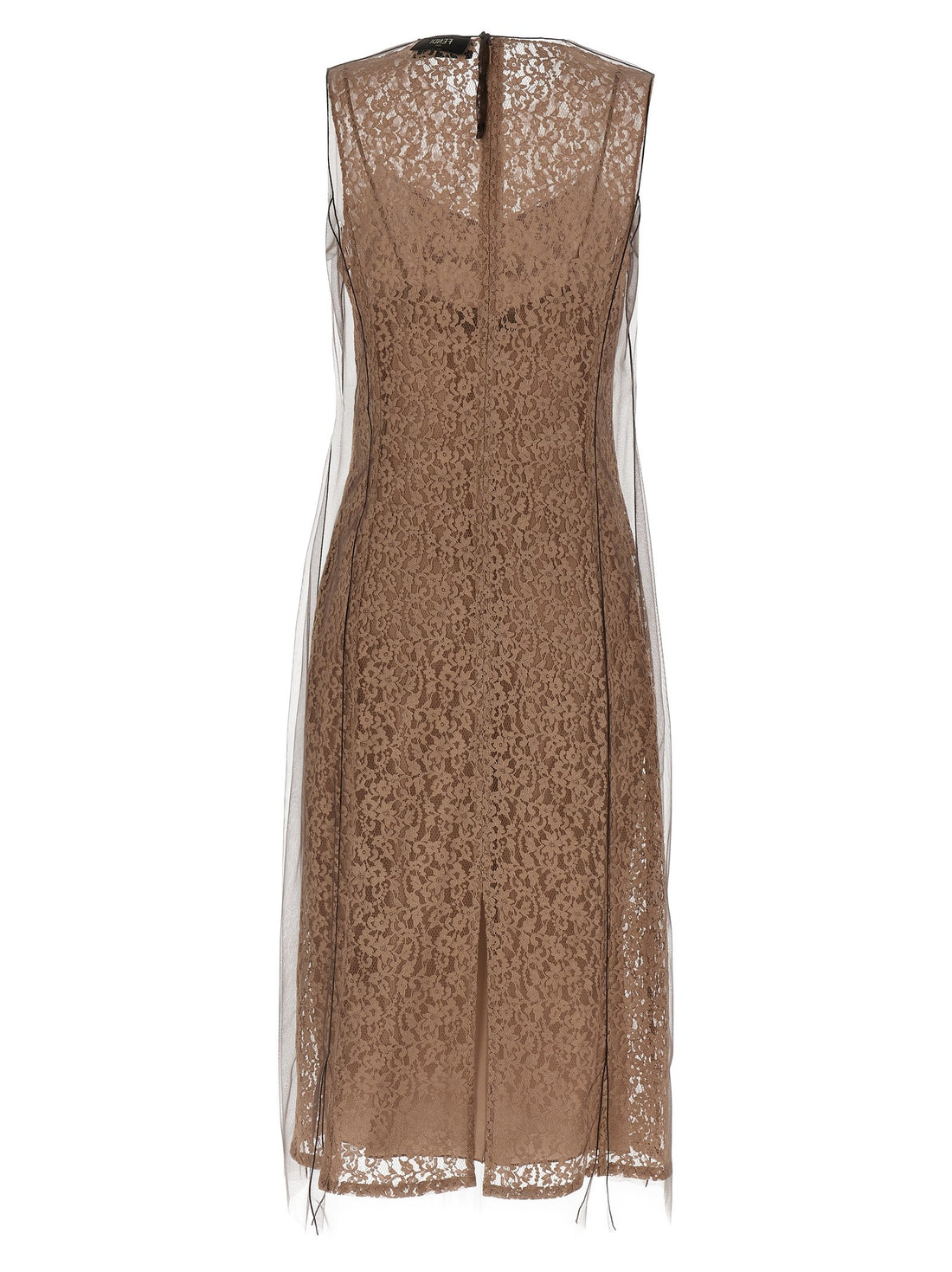 Fendi - Floral lace dress beige 38 IT