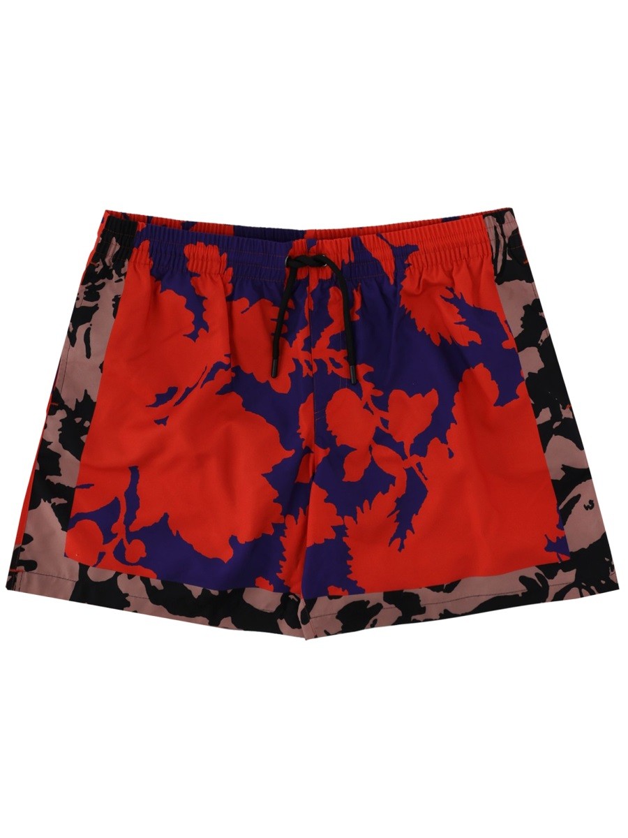 Dries Van Noten - FLORAL PRINT SWIMSUIT Red XL