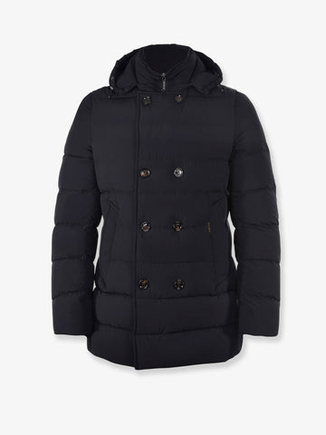 Moorer - Florio-Kn padded and quilted down jacket DARK BLU