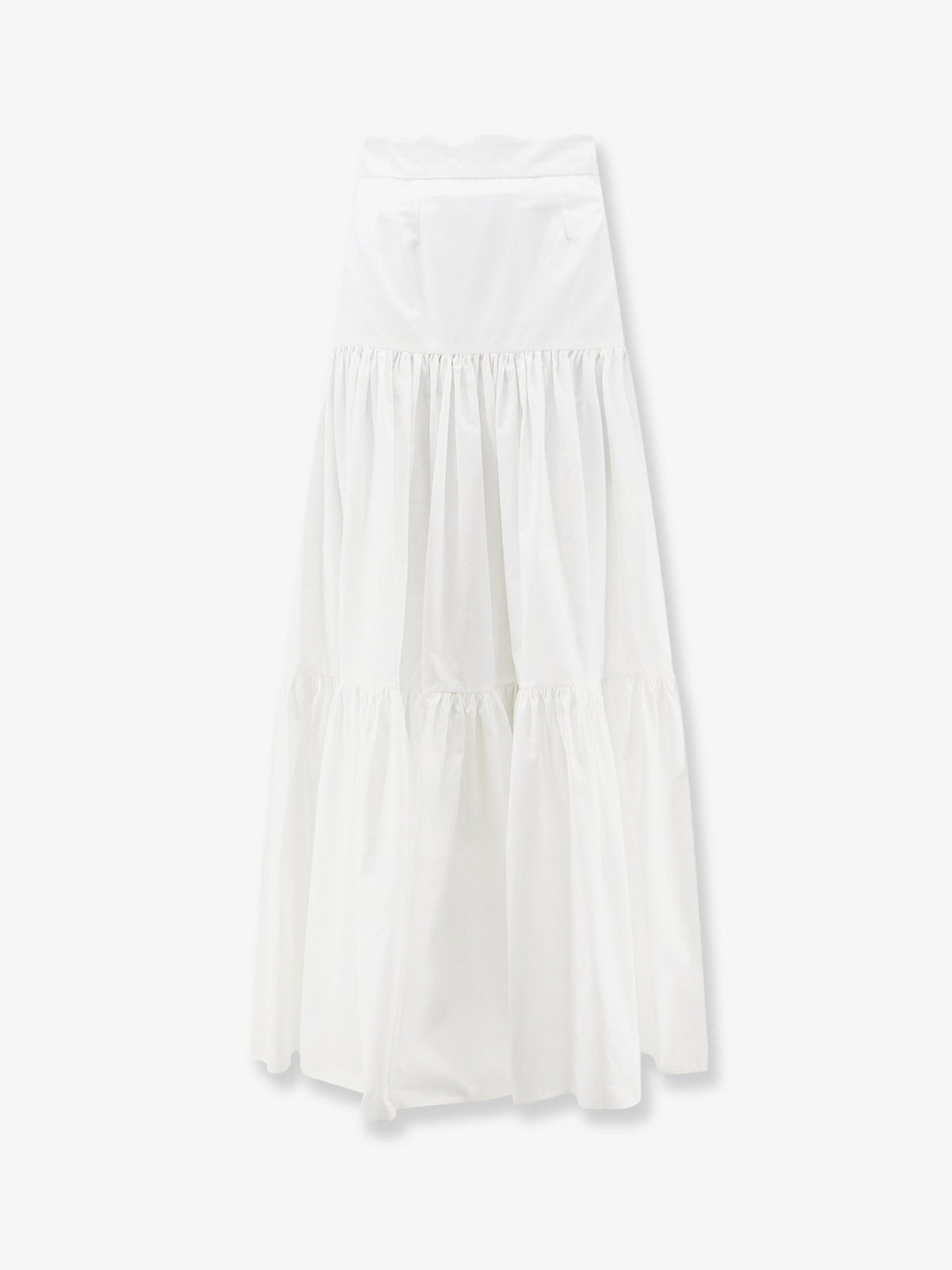 Dolce & Gabbana Flounced poplin long skirt