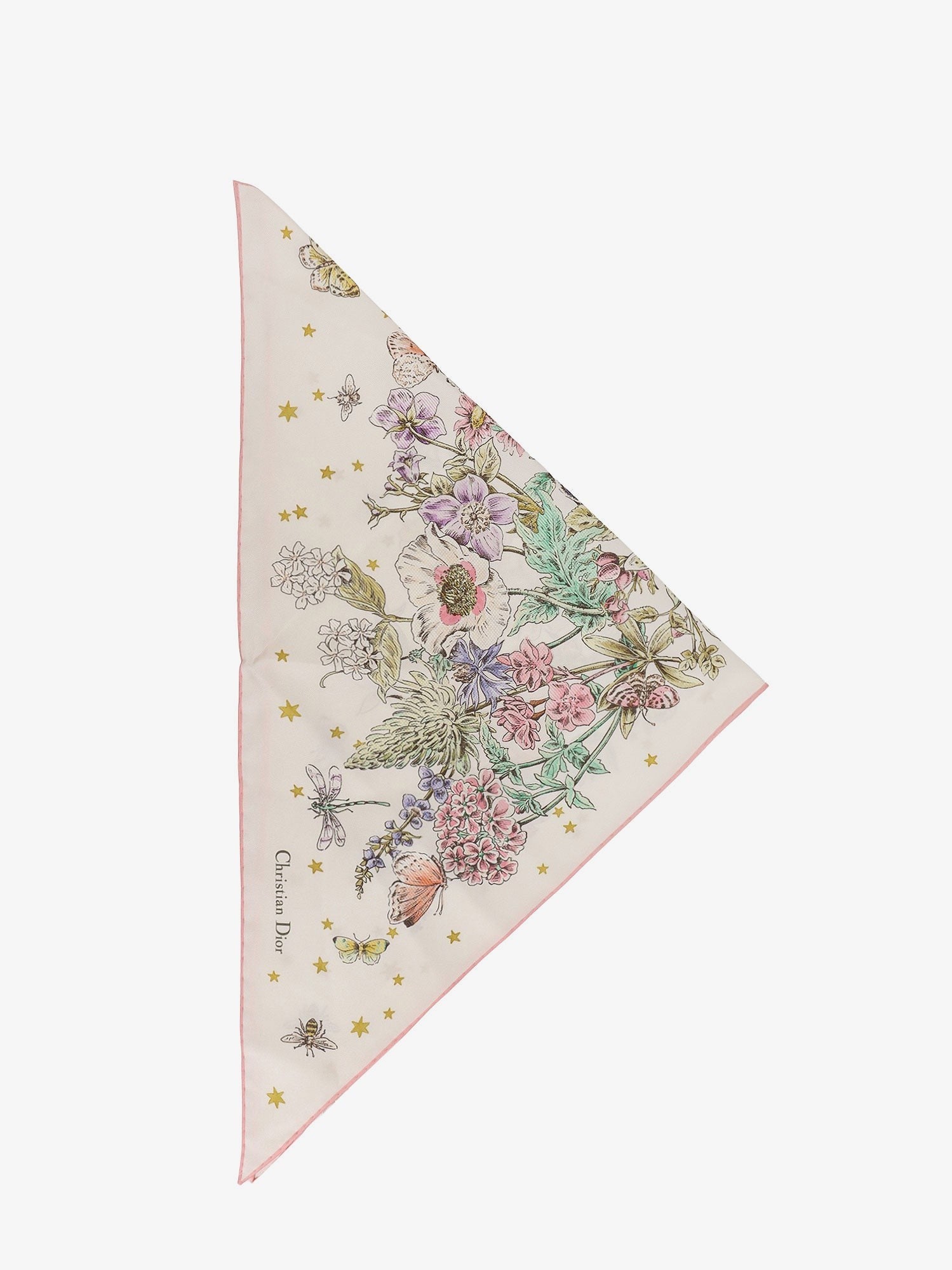 Flowers Calendar Triangle silk foulard