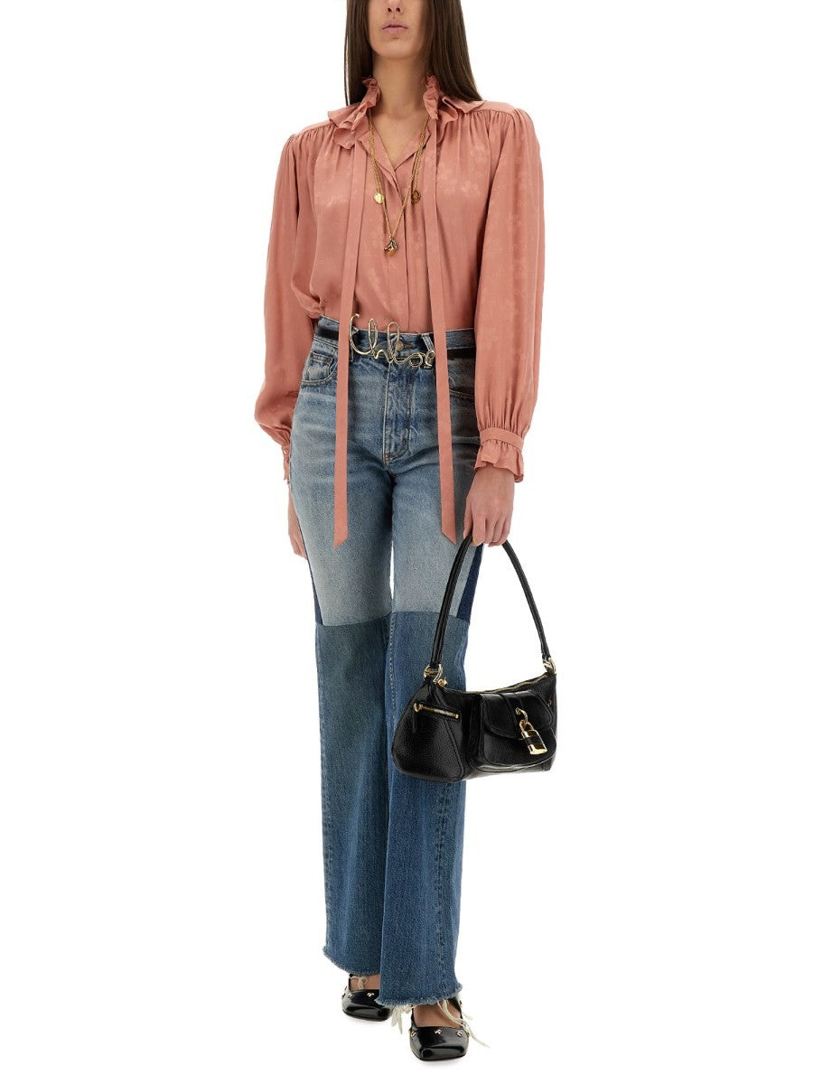 CHLOÉ CHLOÉ - FLUID SILK JACQUARD BLOUSE