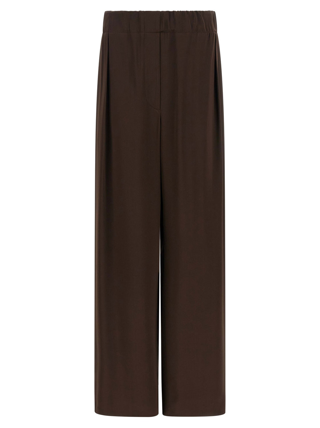JIL SANDER - Fluid viscose pants Brown 34 DE