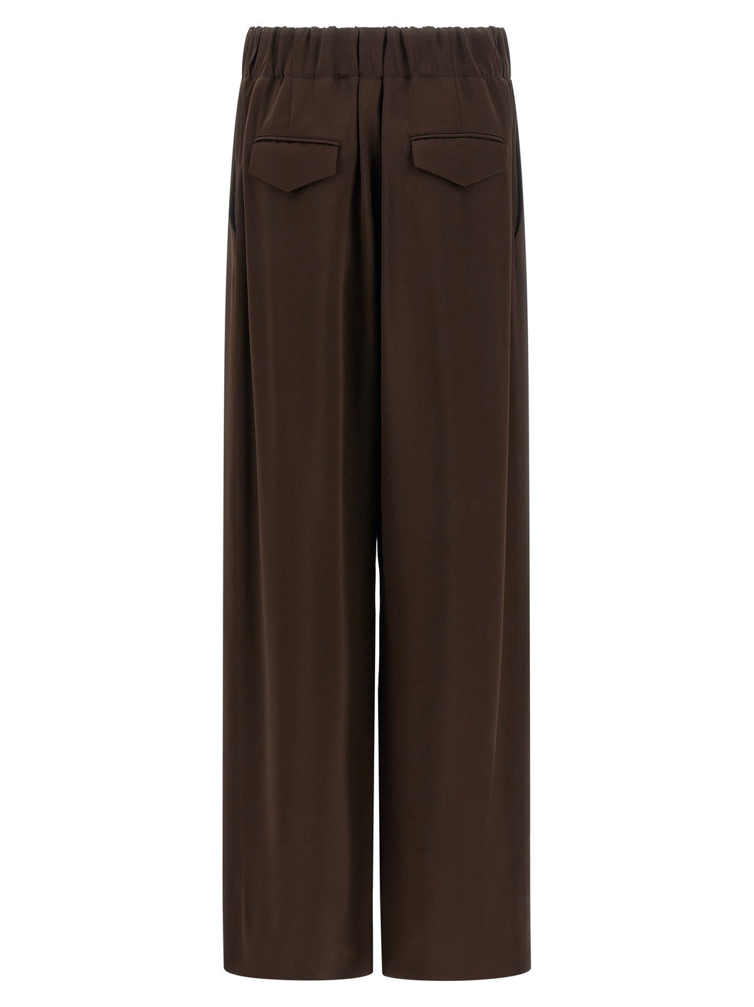 JIL SANDER - Fluid viscose pants Brown 34 DE