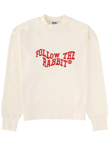 msgm "FOLLOW THE RABBIT" SWEATSHIRT