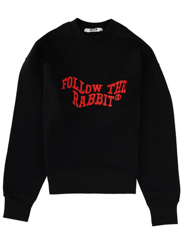 msgm "FOLLOW THE RABBIT" SWEATSHIRT
