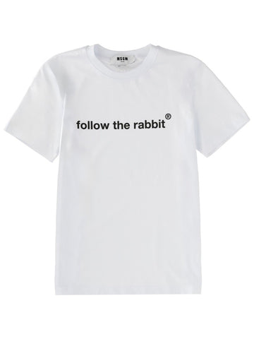 msgm "FOLLOW THE RABBIT" T-SHIRT