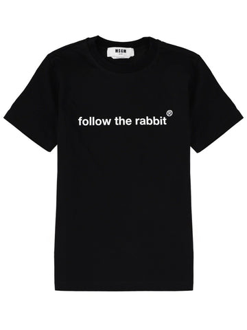 msgm "FOLLOW THE RABBIT" T-SHIRT