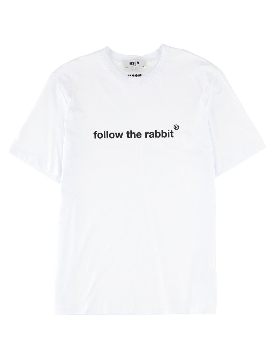 msgm - "FOLLOW THE RABBIT" T-SHIRT follow-the-rabbit-t-shirt_e3758814-a504-41e6-ba2d-138e6f062566