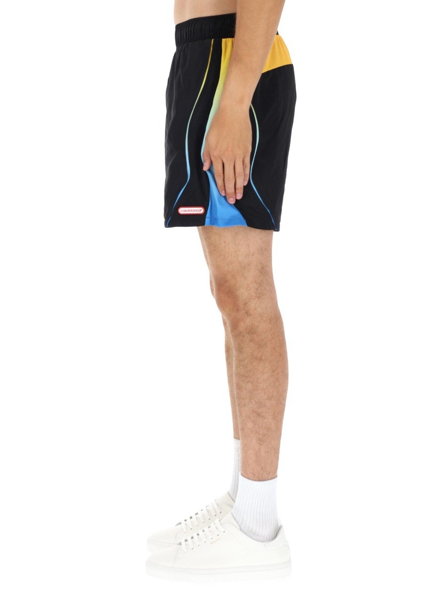 CASABLANCA CASABLANCA - "FOOTBALL WINDBREAKER" SHORTS