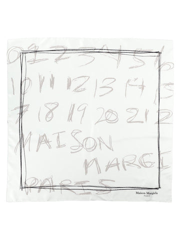 Maison Margiela Maison Margiela - FOULARD IN SETA "NUMERICAL"