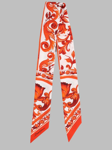 Dolce & Gabbana Dolce & Gabbana - FOULARD IN TWILL DI SETA STAMPA MAIOLICA