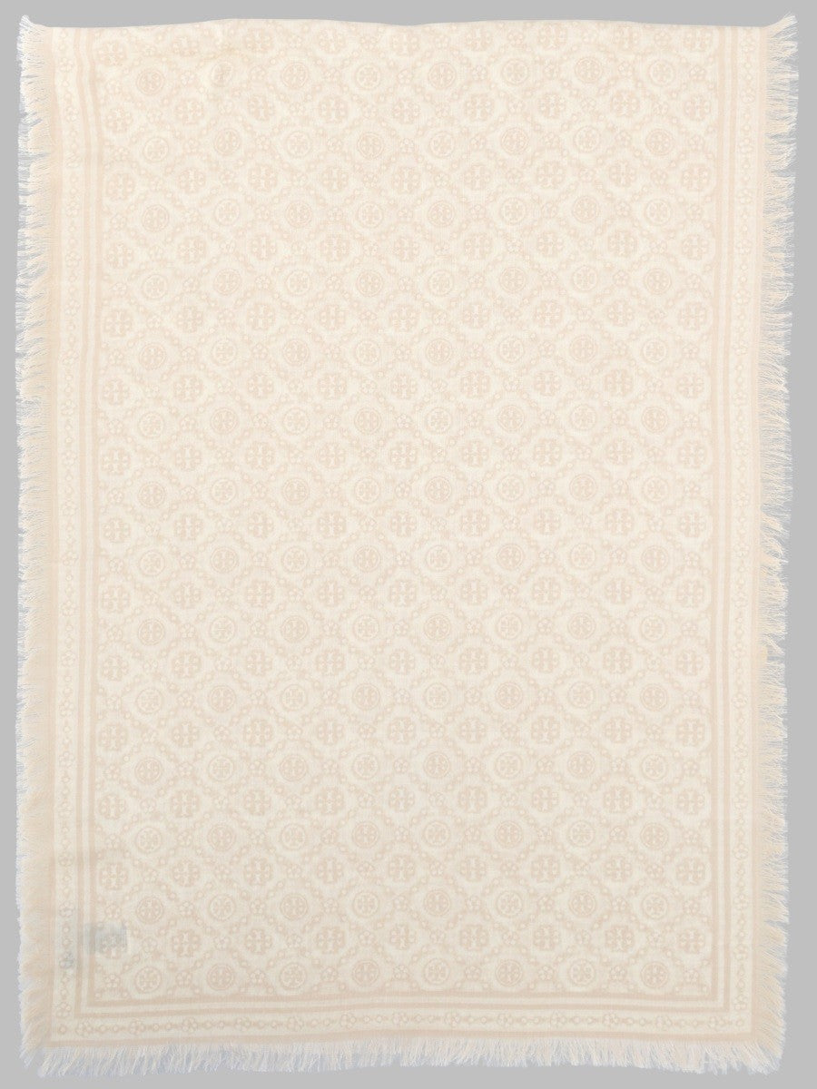Tory Burch - FOULARD LUNGO FLOREALE T MONOGRAM