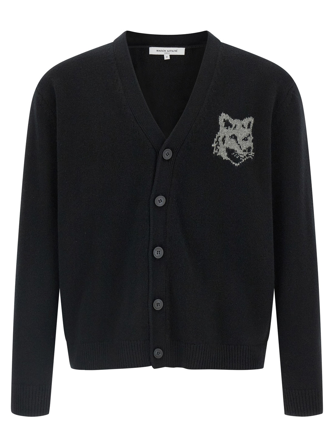 Maison Kitsune - 'Fox Head' cardigan Black