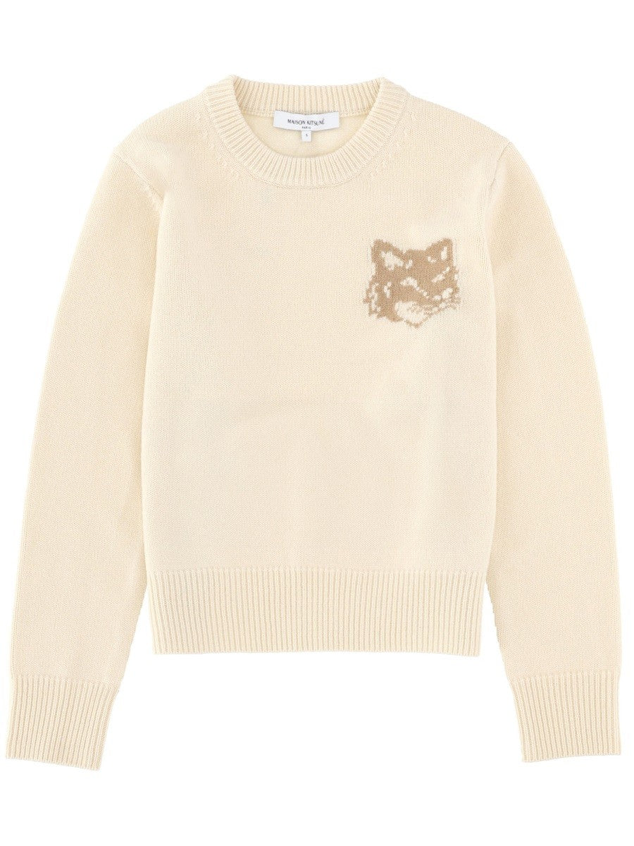Maison Kitsune - "FOX HEAD" SWEATER fox-head-sweater