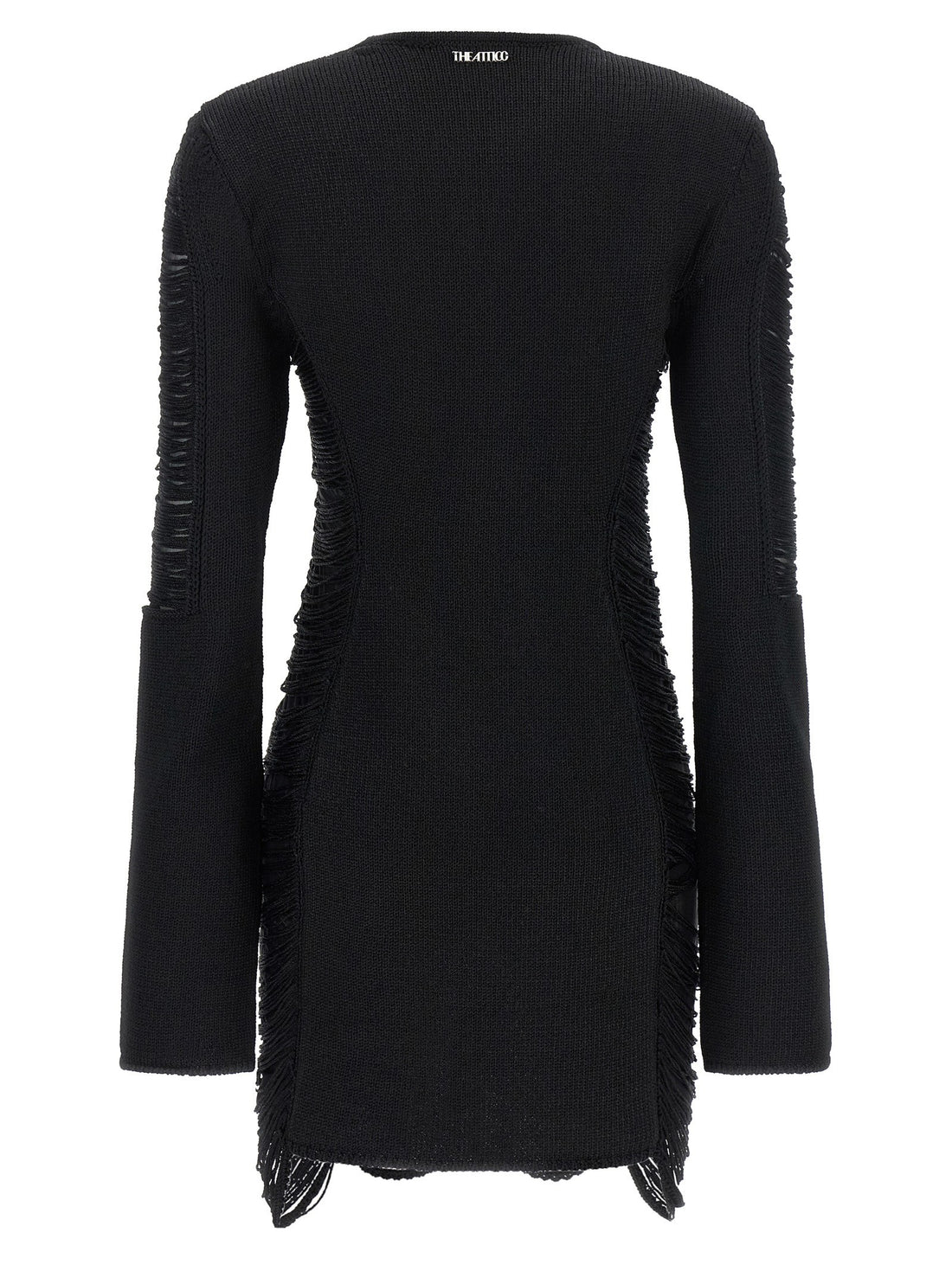 The Attico - Fringed dress Black