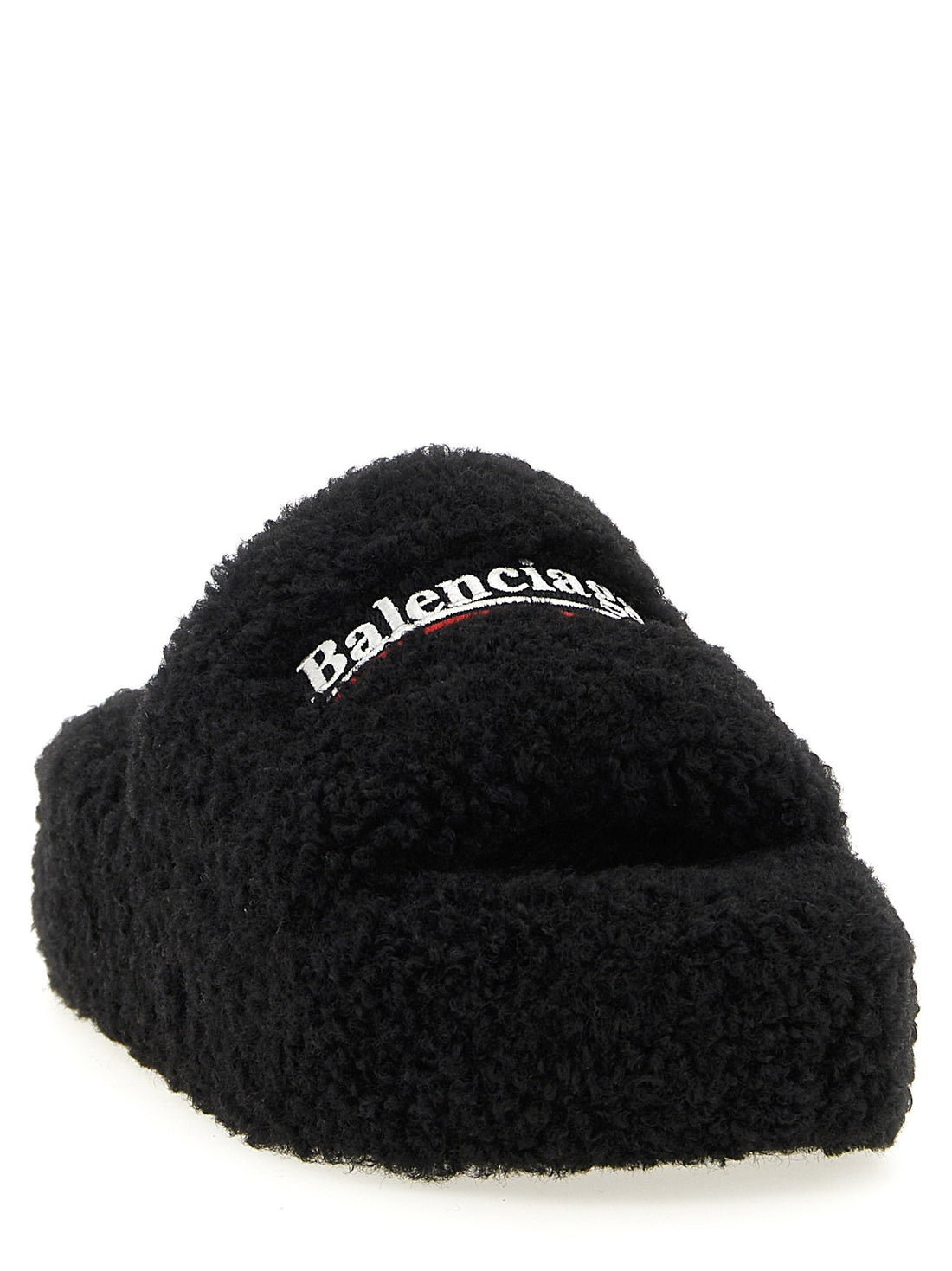 Balenciaga - 'Furry Platform' slides