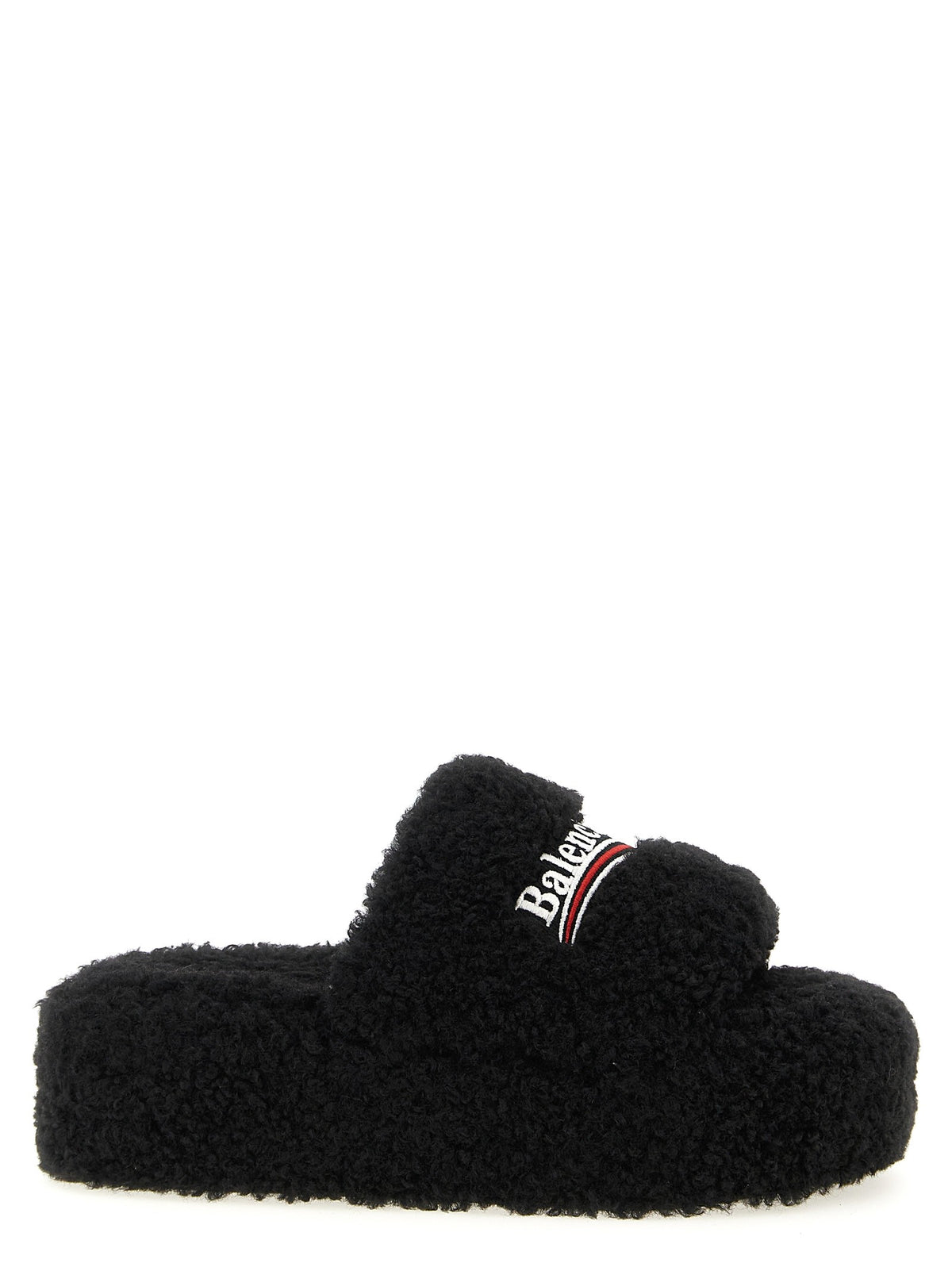 Balenciaga - 'Furry Platform' slides