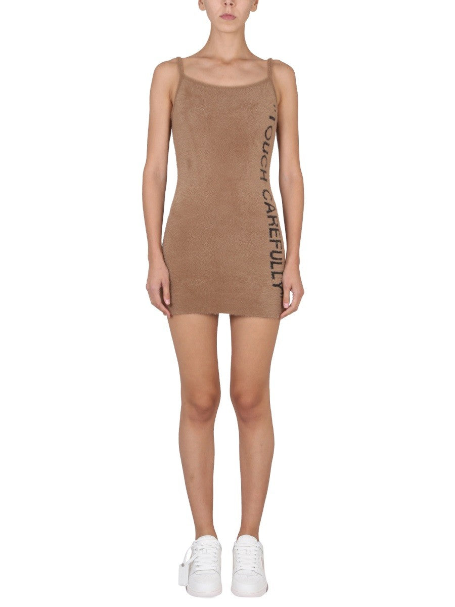 Off White - FUZZY DRESS WITH LOGO fuzzy-dress-with-logo_2b56bd69-3631-43fa-a44d-9ae81a7c94ba