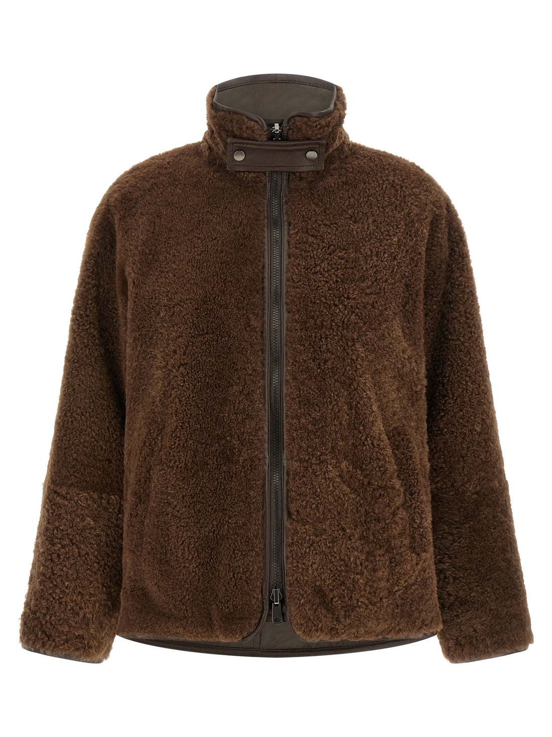 Brunello Cucinelli - 'Fuzzy' reversible jacket Brown 38 IT