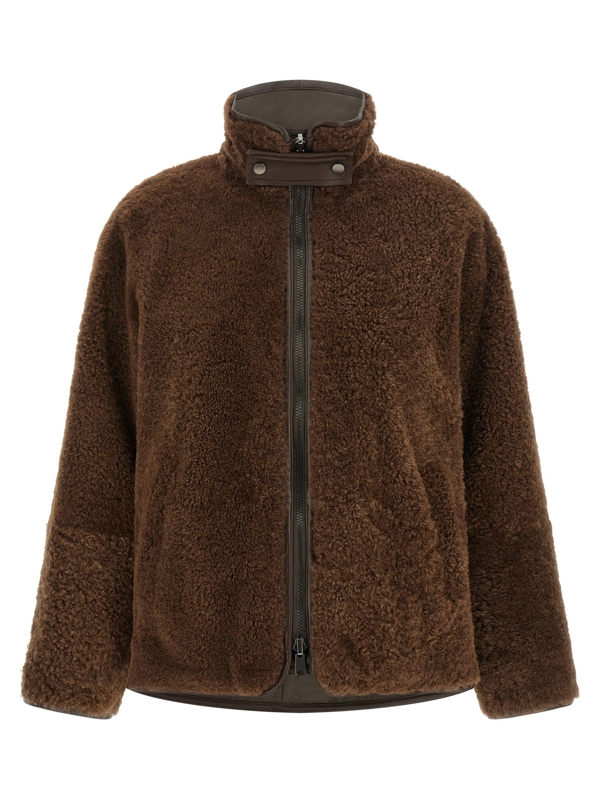 Brunello Cucinelli - 'Fuzzy' reversible jacket Brown 38 IT