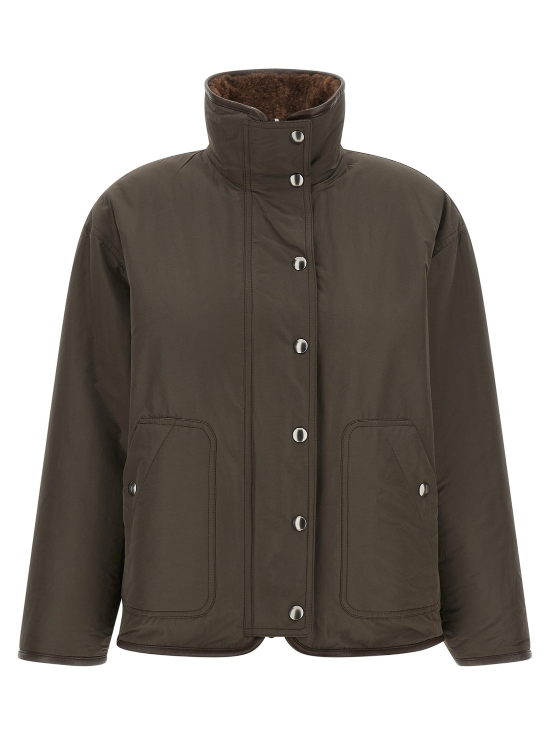 Brunello Cucinelli - 'Fuzzy' reversible jacket Brown 38 IT