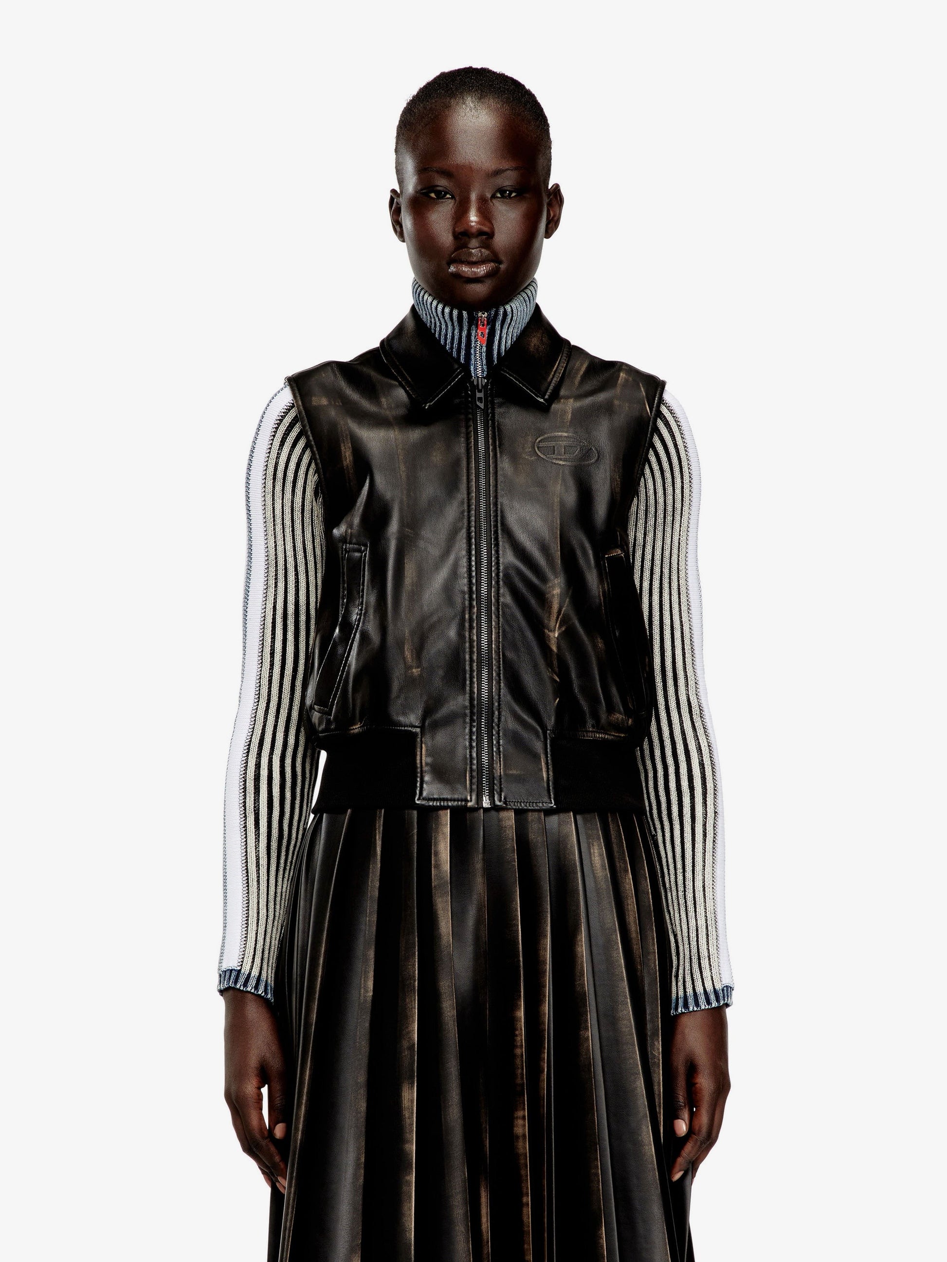 Diesel - G-Inko faux leather sleeveless jacket g-inko-faux-leather-sleeveless-jacket_08b55438-9b69-4d83-a183-f801fafff4c9