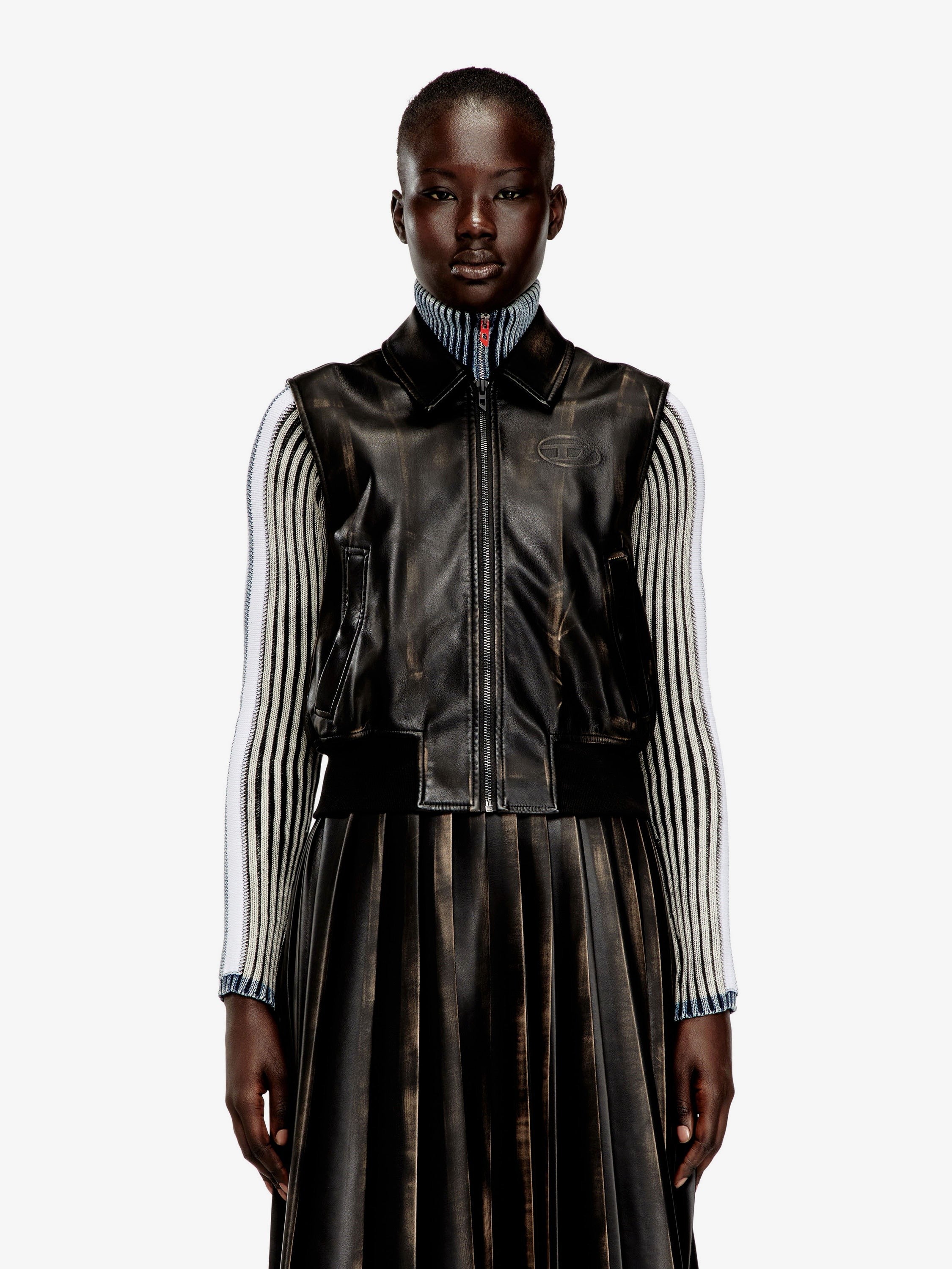 Diesel - G-Inko faux leather sleeveless jacket g-inko-faux-leather-sleeveless-jacket_08b55438-9b69-4d83-a183-f801fafff4c9
