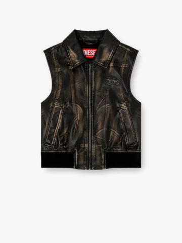 Diesel - G-Inko faux leather sleeveless jacket g-inko-faux-leather-sleeveless-jacket_1b0e7945-6edc-4f66-b83b-c54e3d20bca0