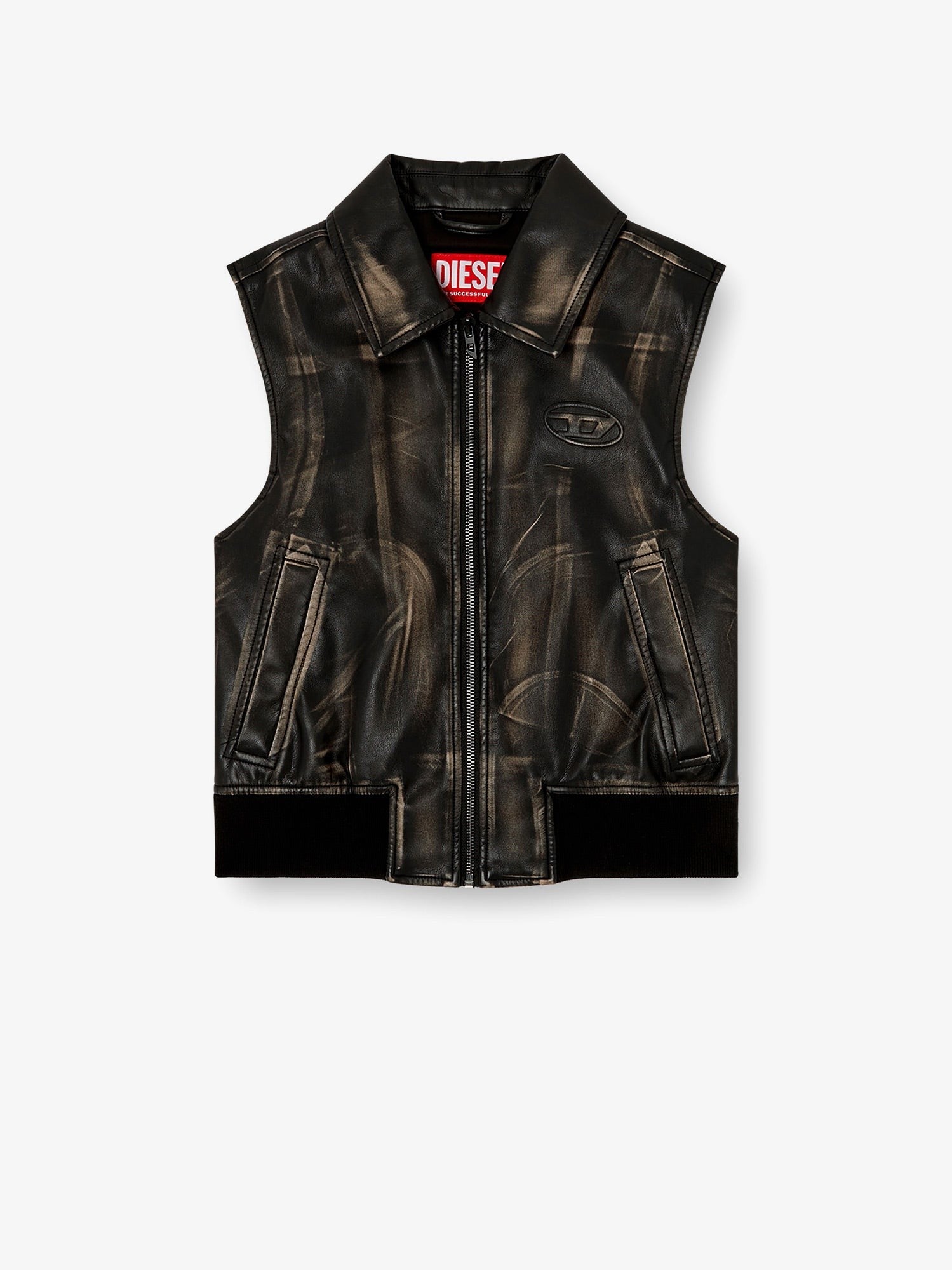 Diesel - G-Inko faux leather sleeveless jacket g-inko-faux-leather-sleeveless-jacket_e89bfe20-1b1d-4bf5-a023-6cabeb28c1db