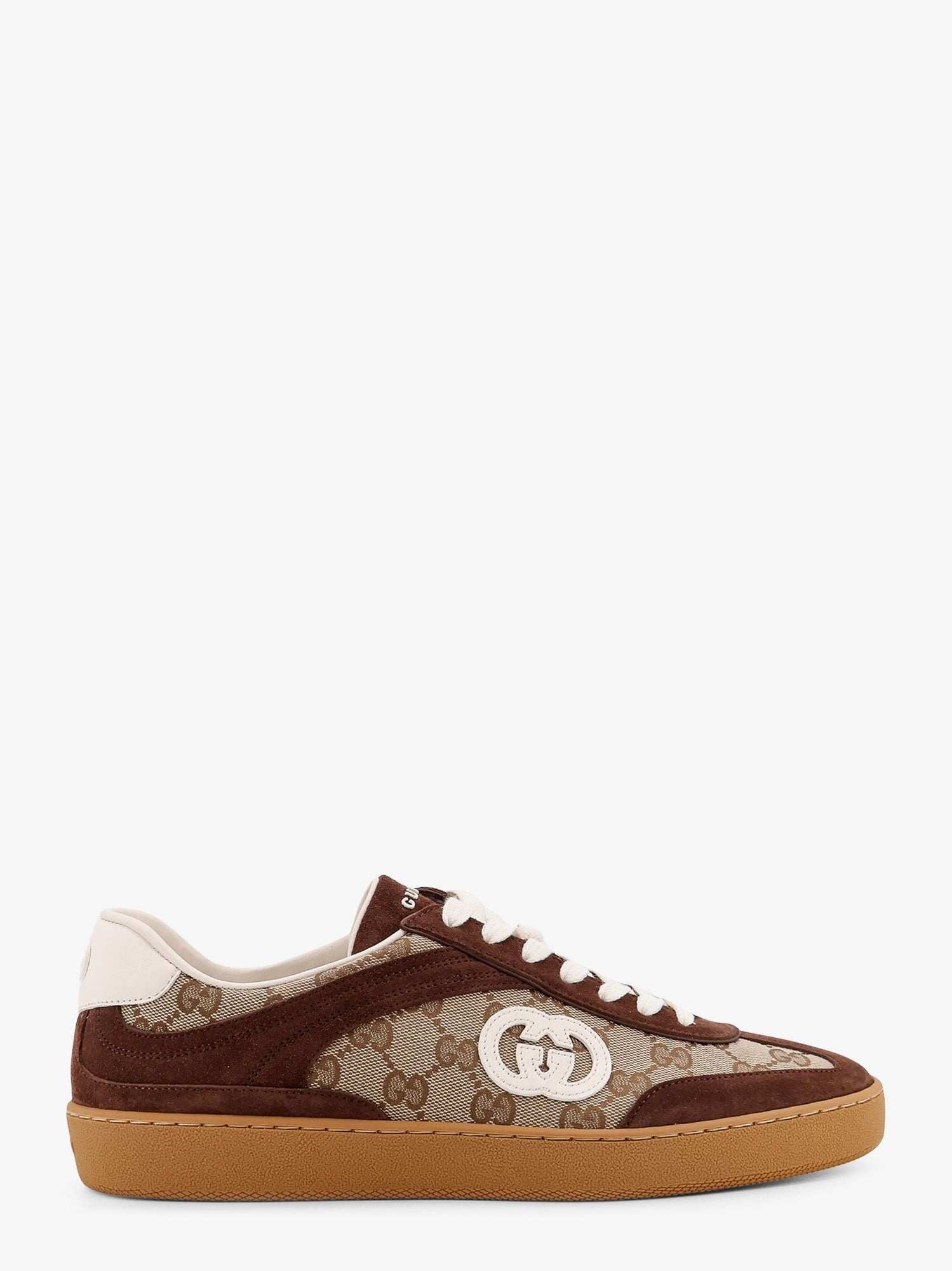 G75 low-top Supreme GG fabric and suede sneakers