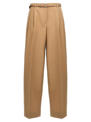 JIL SANDER - Gabardine belt pants