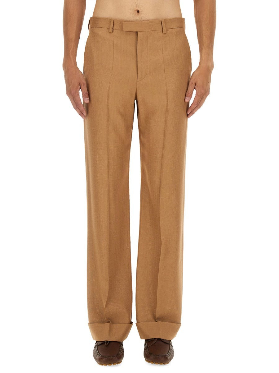 GABARDINE PANTS WITH LAPELS