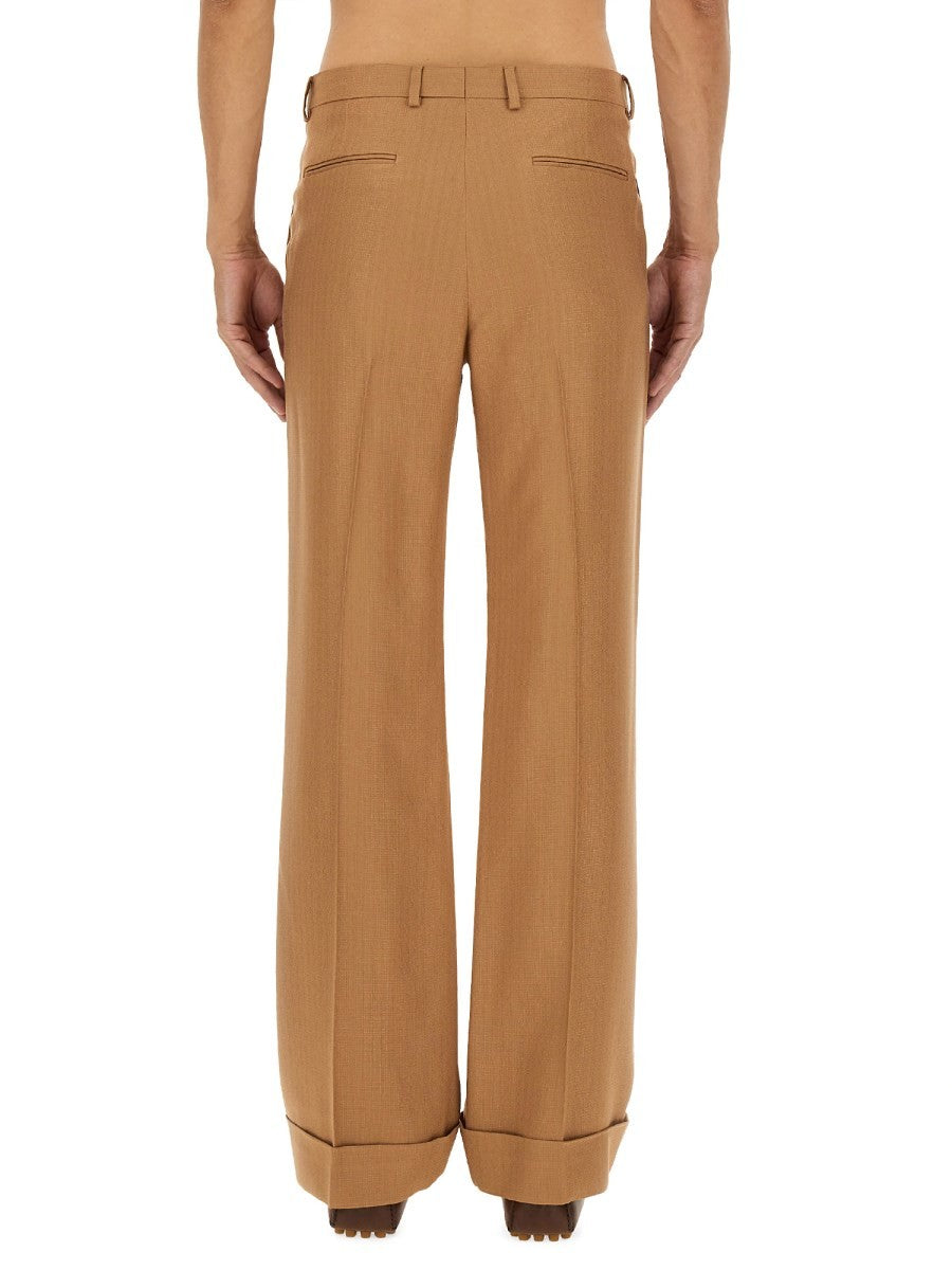 GABARDINE PANTS WITH LAPELS