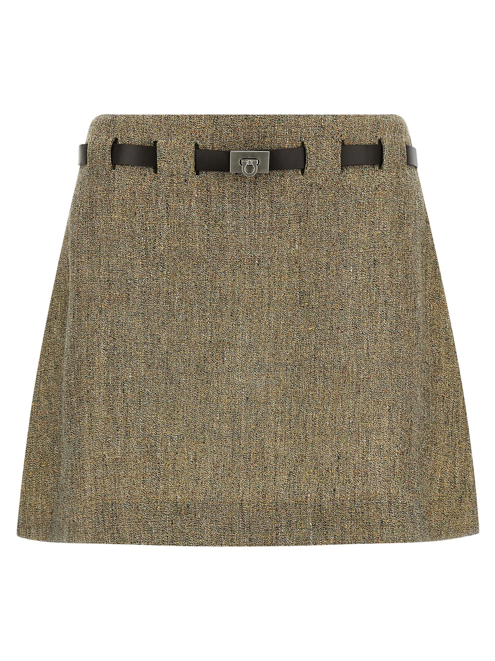 Ferragamo - 'Gancini' belt skirt